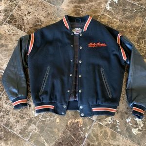 Vintage Harley Davidson - Merino Wool & Leather Sleeves